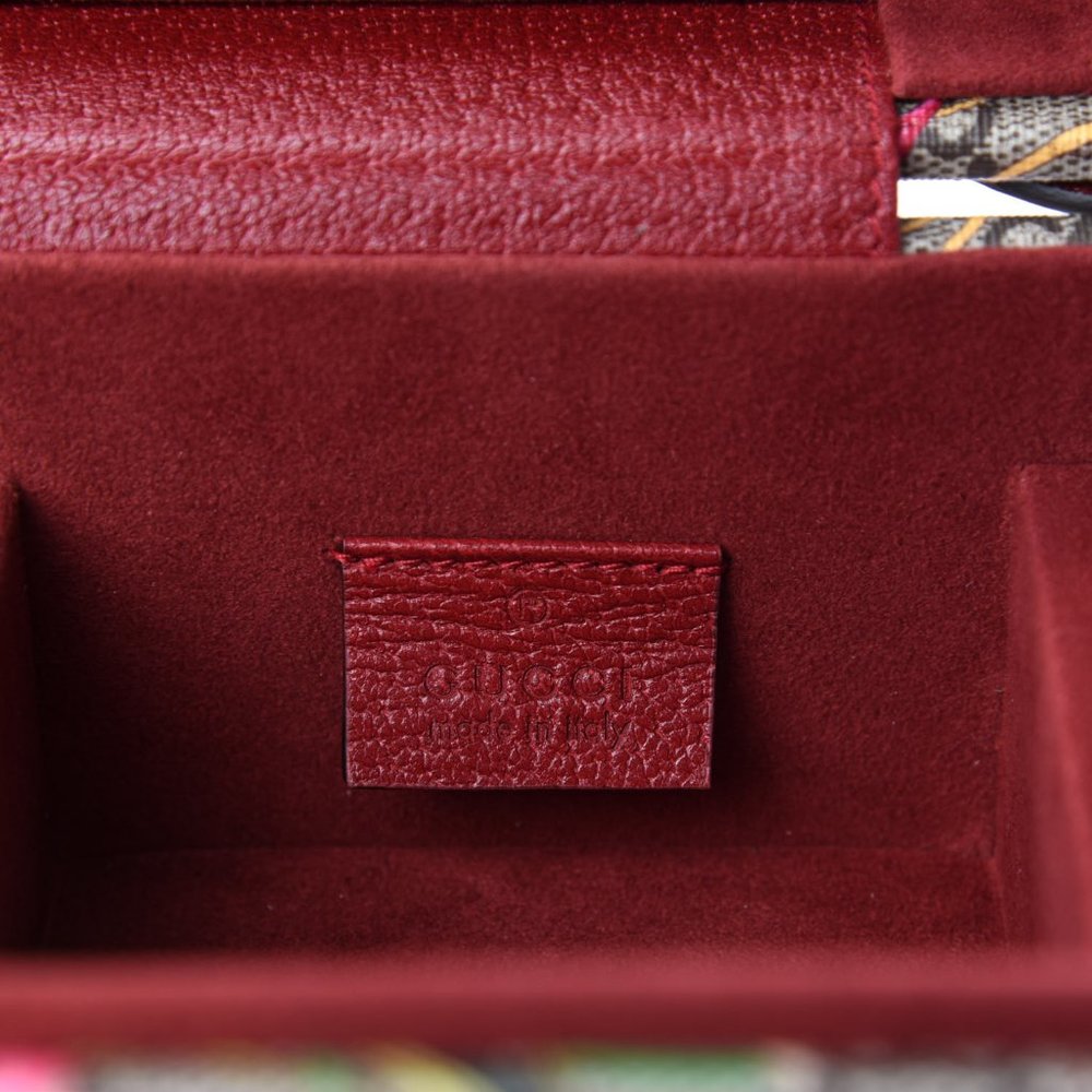 HOST PICK 🎁🎉Gucci GG Supreme Flora Padlock Jewelry Case Bag NEW WITH DUSTBAG - Picture 11 of 12